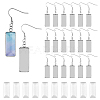 DIY Blank Rectangle Dome Earring Making Kit STAS-DC0015-38-8