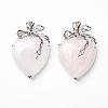 Rose Quartz Pendants KK-P103-A09-1