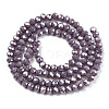 Electroplate Glass Beads Strands EGLA-A034-P4mm-A12-2