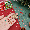200Pcs 10 Color Two Tone 2-Hole Striped Seed Beads SEED-PH0001-54-3