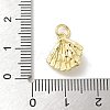 Brass Micro Pave Clear Cubic Zirconia Pendants KK-U046-02G-07-3