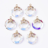Electroplate Glass Pendants EGLA-N005-001C-2