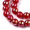 Electroplate Opaque Glass Beads Strands X-GLAA-T032-P6mm-AB04-2