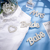4Pcs 4 Styles Word Non-Woven Fabrics Computerized Embroidery Iron on/Sew on Patches DIY-FG0005-41-5