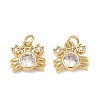 High Polished Ocean Brass Micro Pave Clear Cubic Zirconia Pendants CU-CBAF3CF-02C-01-1