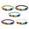 Natural & Synthetic Mixed Gemstone & Glass Seed Beaded Stretch Bracelet for Women BJEW-JB09658-1