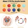 170Pcs Round Imitation Gemstone Acrylic Beads OACR-YW0002-16-3
