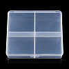 Rectangle Transparent Plastic Bead Containers CON-N013-02-1