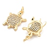 Brass Pave Clear Cubic Zirconia Pendants KK-U009-12E-G-2