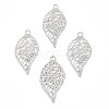Rack Plating Brass Filigree Pendants KKC-T001-43P-3