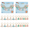 Sheep & Cloud Alloy Enamel Pendant Locking Stitch Markers HJEW-AB00131-1