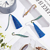 8Pcs 4 Style Alloy Bookmark Findings FIND-SC0003-50-5