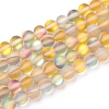 Synthetic Moonstone Beads Strands G-R375-6mm-A15-2
