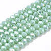 Electroplate Glass Beads Strands EGLA-A034-P4mm-B16-1