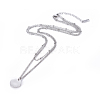 304 Stainless Steel Two Tiered Necklaces NJEW-O118-14-2