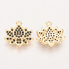 Brass Micro Pave Cubic Zirconia Charms ZIRC-Q002-108G-01-2