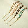4Pcs 4 Style Gemstone Beaded Multi-strand Bracelets Set for Women BJEW-SW00038-5