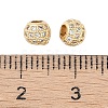 Rack Plating Brass Micro Pave Clear Cubic Zirconia Beads LS-KK-Z060-21G-3