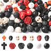 100Pcs 13 Styles Halloween Synthetic Turquoise and Synthetic Coral Beads Set G-FS0005-92-1