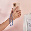 Round Synthetic Moonstone Beaded Mobile Straps HJEW-SW00042-03-5