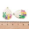 Easter Alloy Enamel Pendants ENAM-E360-01G-01-3