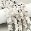 Raw Rough Natural Rainbow Moonstone Beads Strands G-M453-D03-1