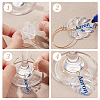 Transparent Acrylic Leaf Wine Glass Charms AJEW-AB00117-5