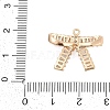 Brass Micro Pave Cubic Zirconia with Glass Pendants KK-Q026-04G-3