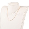 Brass Dapped Cable Chain Necklaces NJEW-JN03160-4