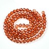 Baking Paint Transparent Glass Beads Strands DGLA-A035-T6mm-A04-3