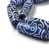 Blue Tibetan Style dZi Beads Strands TDZI-NH0001-B12-01-4