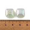 UV Plating Rainbow Iridescent Acrylic Beads PACR-C009-03F-3