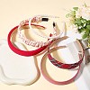 5Pcs Plastic & Polyester Hair Bands Hair Accessories for Women Girls PHAR-WH20014-16D-3