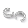 Ring Rack Plating Brass Cuff Earrings for Women Men EJEW-K245-11P-2