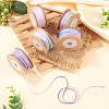 5 Rolls 5 Colors Segment Dyed Macrame Cotton Cord OCOR-TA0004-05C-5