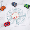 Resin 3D Baseball PVC Waterproof Car Stickers DIY-WH0349-181-5
