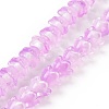 Transparent Glass Beads Strands LAMP-H061-01C-03-1