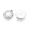 304 Stainless Steel Pendant Cabochon Settings STAS-T067-66P-2