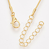 Brass Round Snake Chain Necklace Making X-MAK-T006-11A-G-2