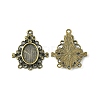 Tibetan Style Alloy Pendant Cabochon Settings TIBE-Q073-71AB-1