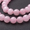 Natural Rose Quartz Beads Strands GSR12mmC034-4