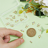 20Pcs 5 Styles Brass Pave Clear Cubic Zirconia Connector Charms KK-HS0001-30-3