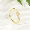 Brass Micro Pave Cubic Zirconia Cuff Rings RJEW-S400-12G-1