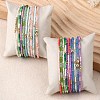 2Pcs 2 Styles Glass Seed Beads Stretch Bracelet Sets BJEW-SW001591-11