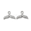 Brass Micro Pave Clear Cubic Zirconia Charms KK-H460-36P-1