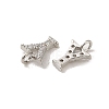 Initial Letter Brass Micro Pave Cubic Zirconia Pendants ZIRC-F008-Y-2