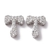 925 Sterling Silver Micro Pave Cubic Zirconia Beads STER-Z005-15P-T-1