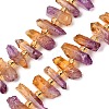 Electroplated Natural Quartz Crystal Beads Strands G-F800-D17-1