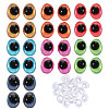 14Pairs 7 Colors Plastic Craft Eyes DIY-CA0007-86A-1