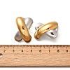 304 Stainless Steel Two Tone Stud Earrings EJEW-G422-04GP-02-3